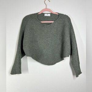 HaveOne Light Olive Chunky Knit Sweater One size made in Italy